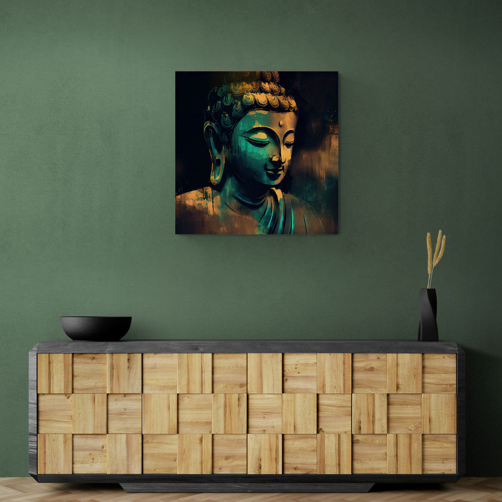 Buddha Head Abstract Color 7 Wall Art