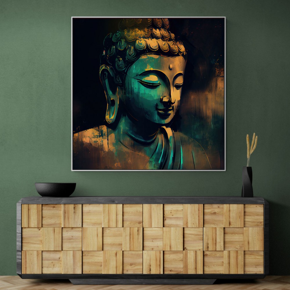 Buddha Head Abstract Color 7 Wall Art