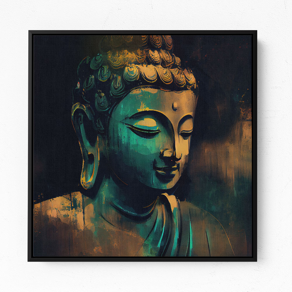 Buddha Head Abstract Color 7 Wall Art