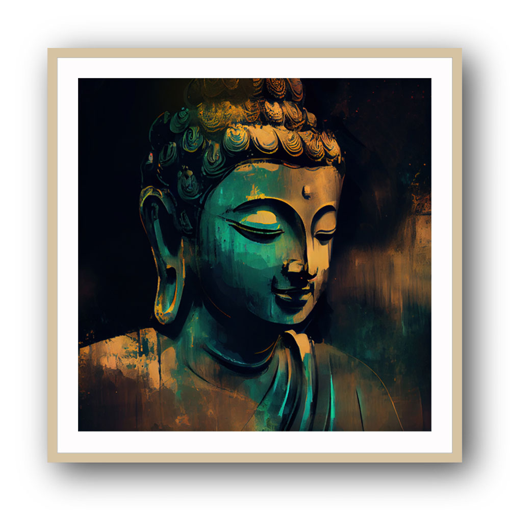 Buddha Head Abstract Color 7 Wall Art