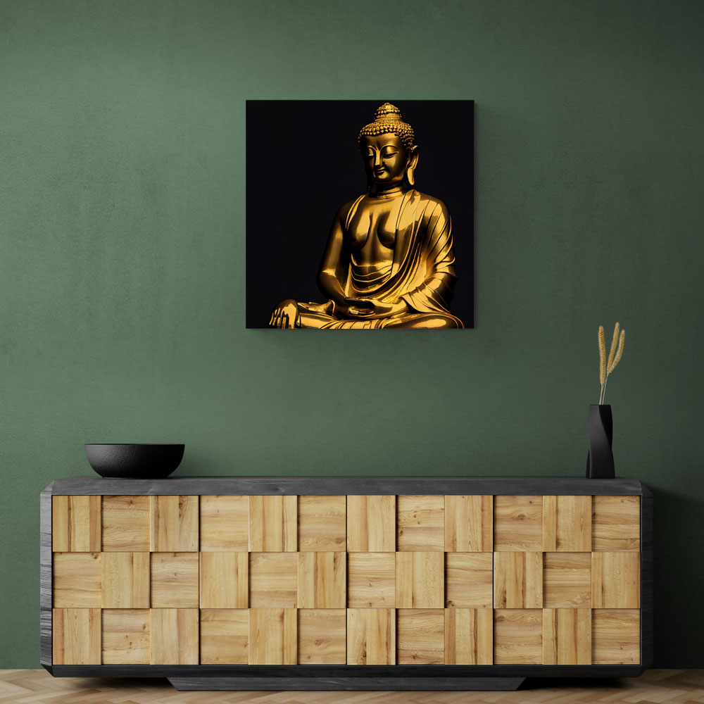 Golden Buddha Statue Wall Art