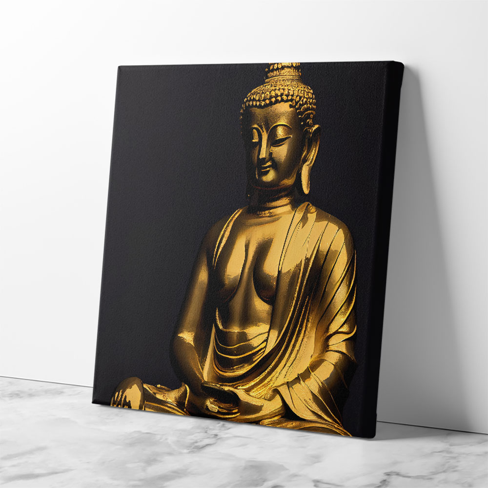 Golden Buddha Statue Wall Art