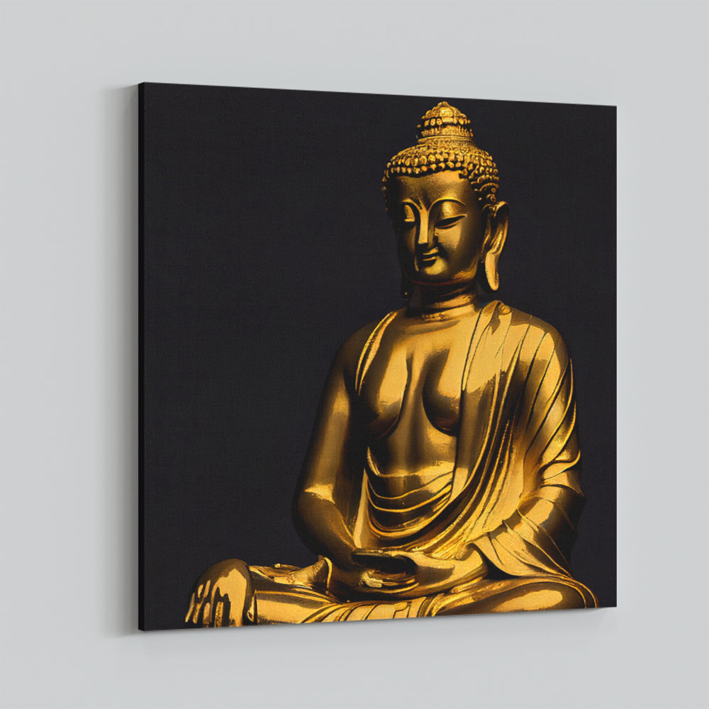 Golden Buddha Statue Wall Art