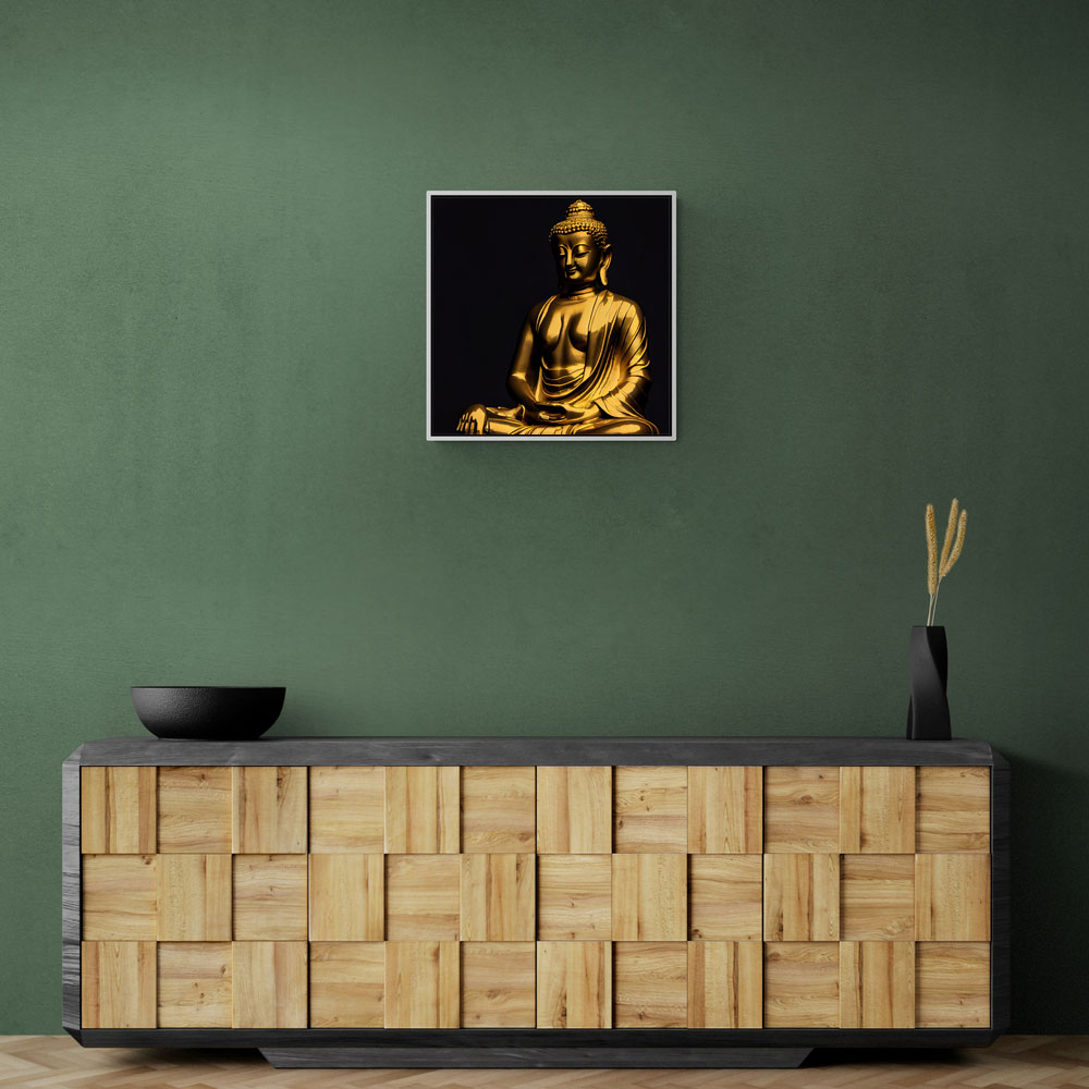 Golden Buddha Statue Wall Art