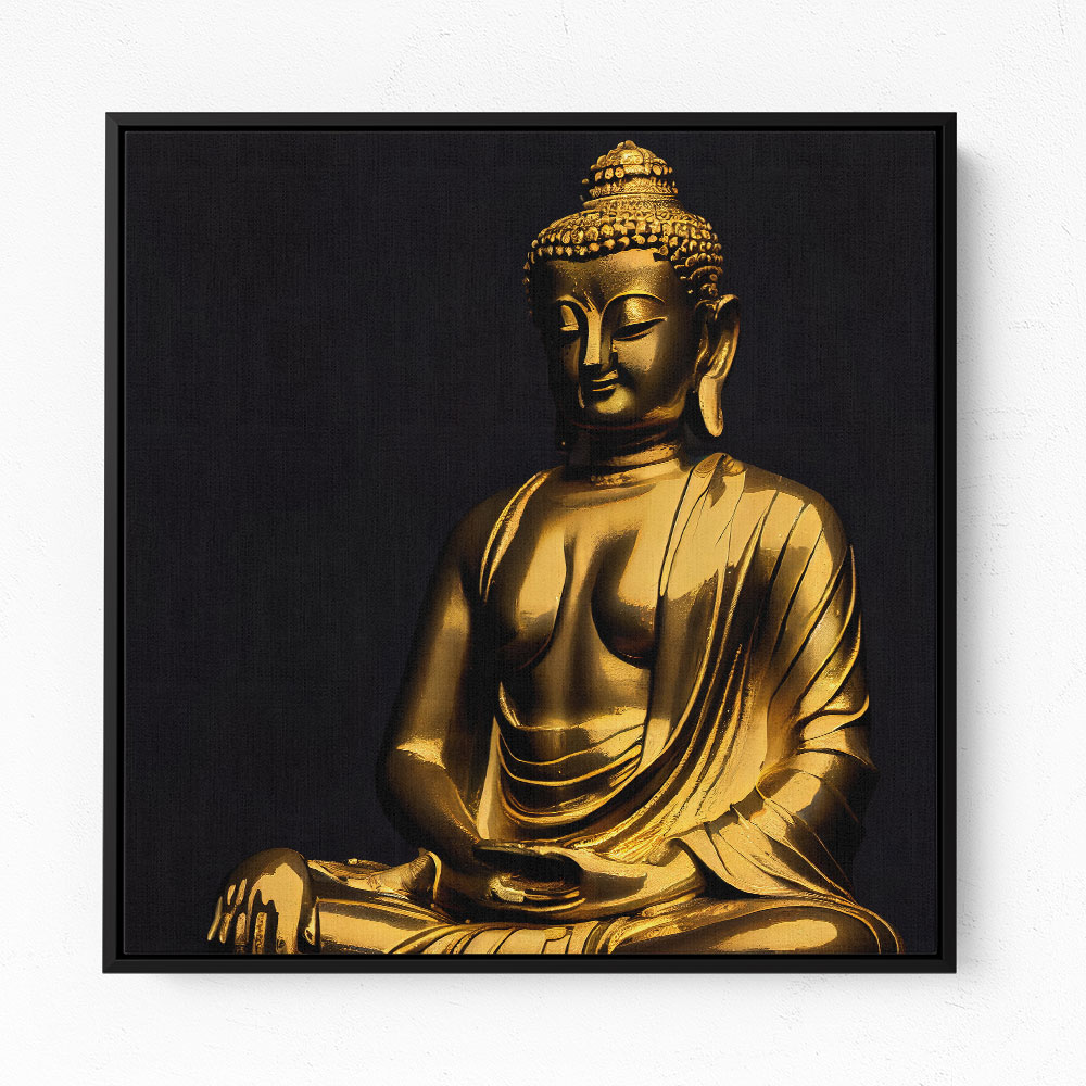 Golden Buddha Statue Wall Art