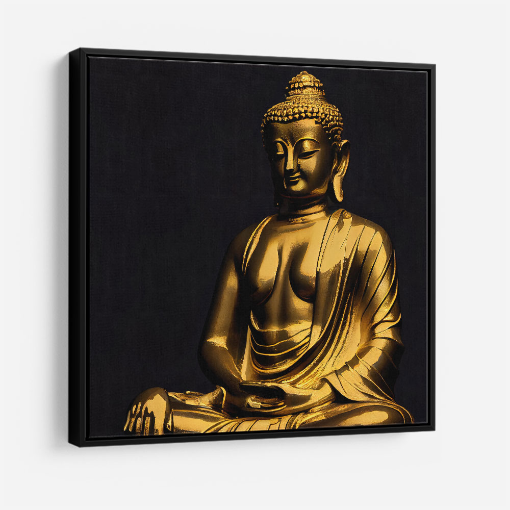 Golden Buddha Statue Wall Art