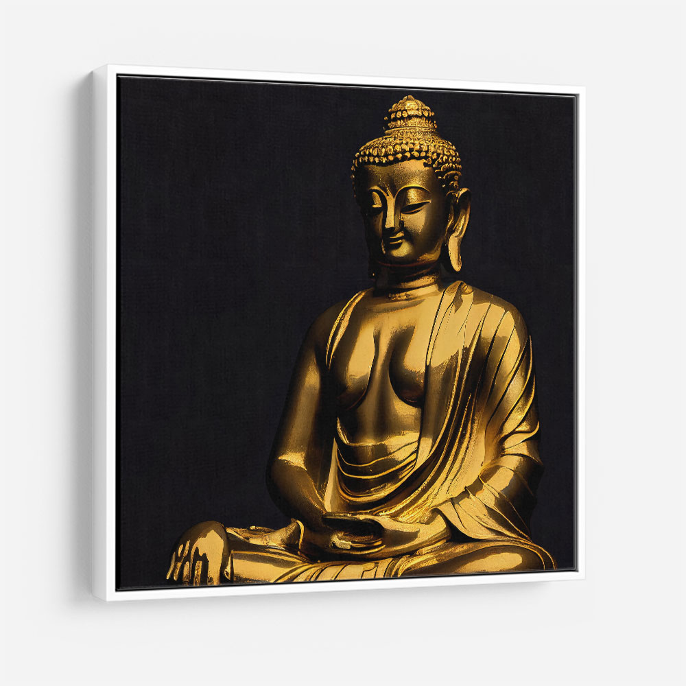 Golden Buddha Statue Wall Art