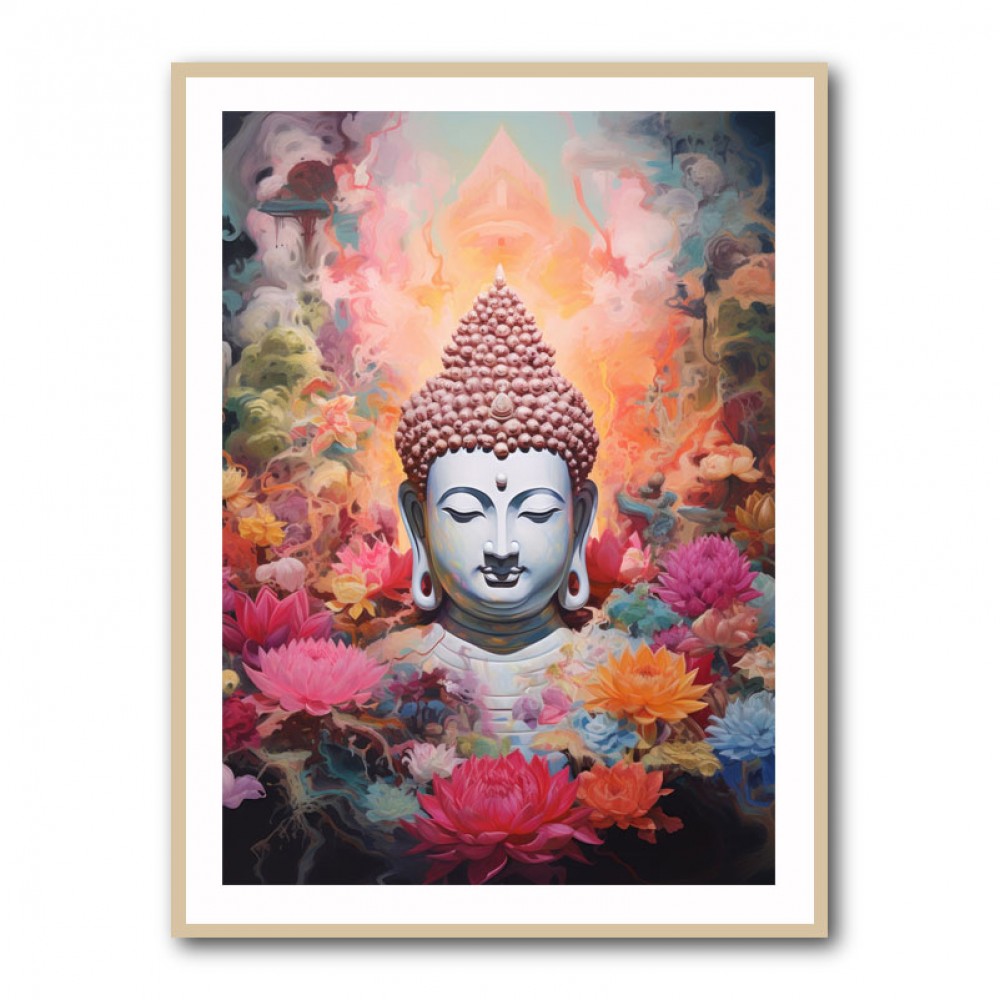 Buddha Flowers Wall Art