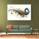 Blue and Gold Calligraphy Wall Art