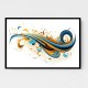 Blue and Gold Calligraphy Wall Art