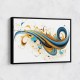 Blue and Gold Calligraphy Wall Art