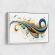 Blue and Gold Calligraphy Wall Art