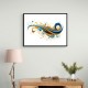 Blue and Gold Calligraphy Wall Art