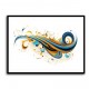 Blue and Gold Calligraphy Wall Art