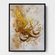 Golden Abstract Islamic Calligraphy