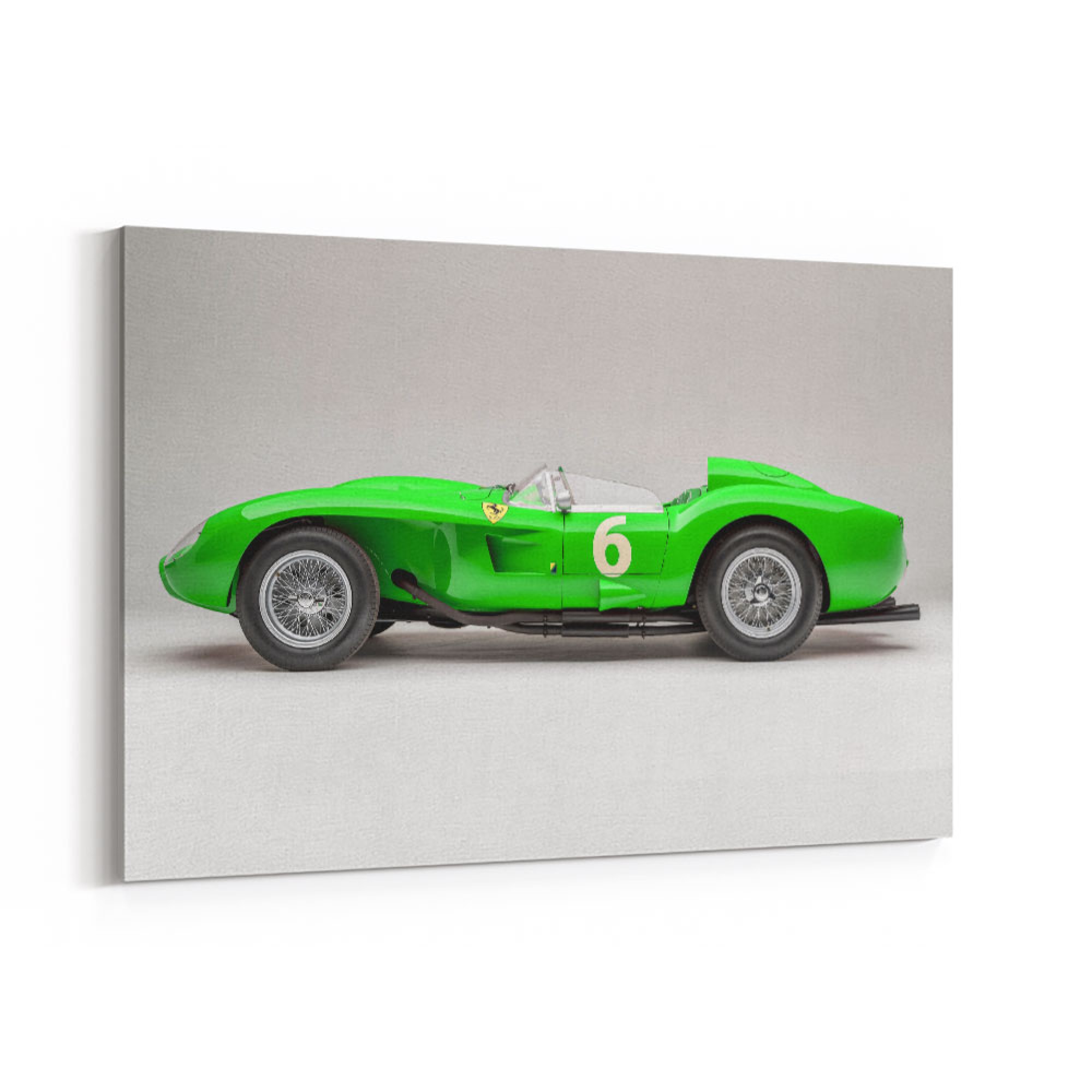 Ferrari 250 Testa Rossa In Lime Green Wall Art