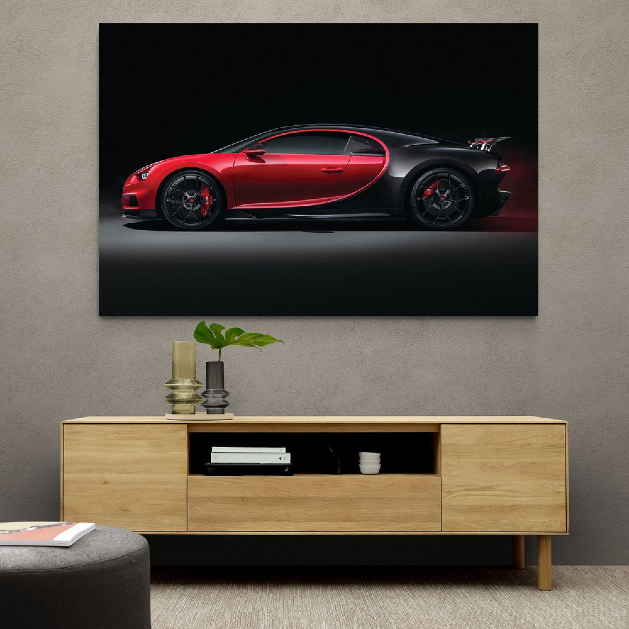 Bugatti Chiron Red Wall Art