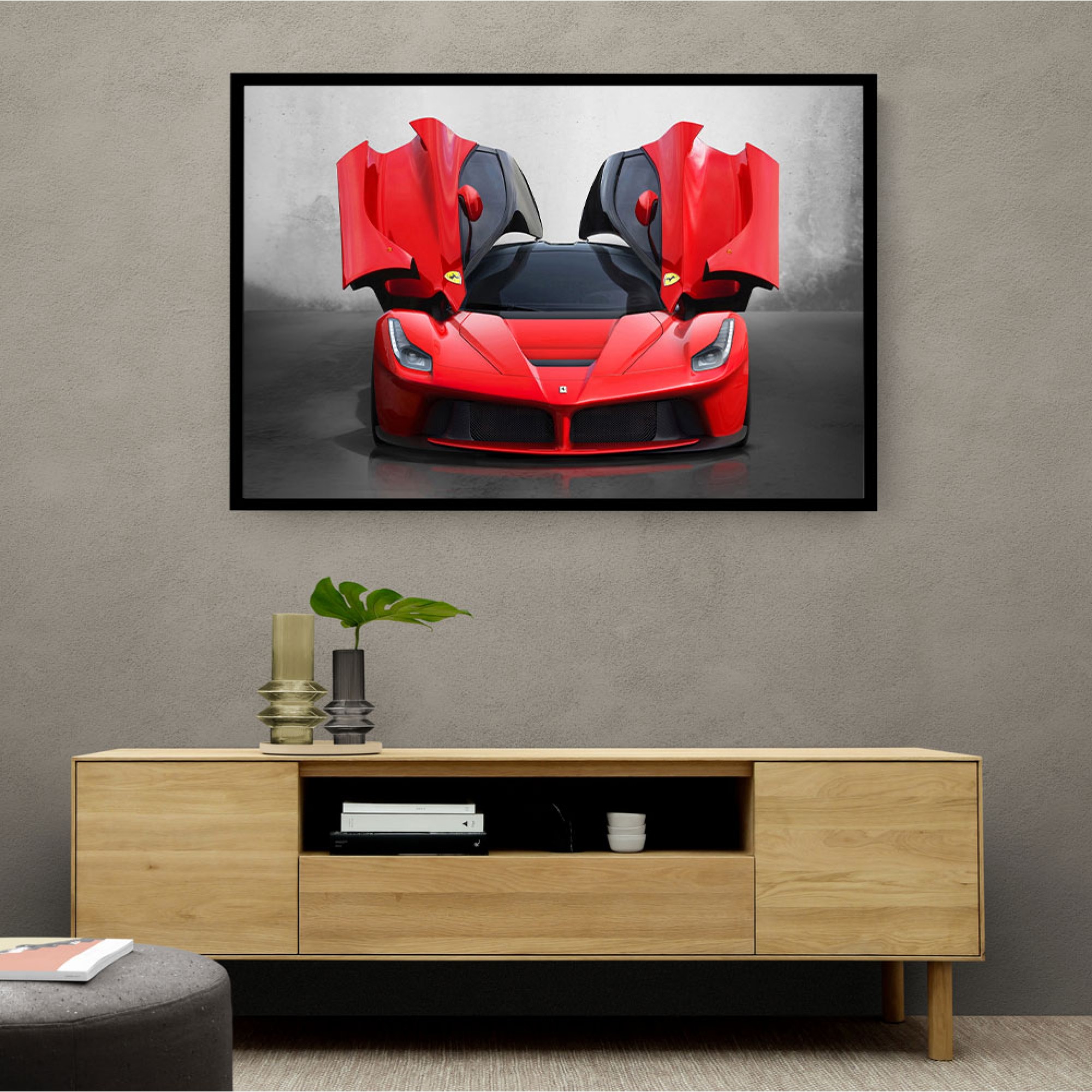 La Ferrari Red Wall Art