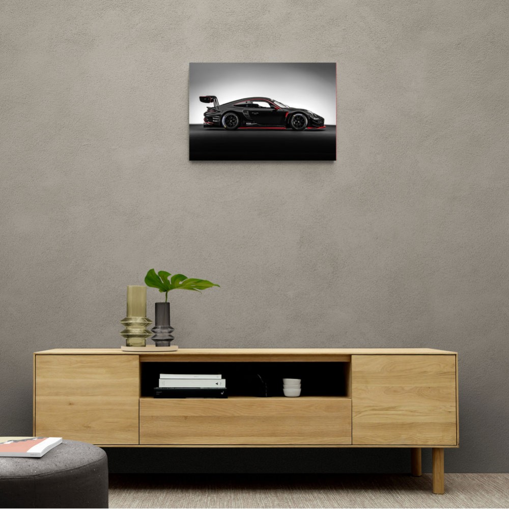 Porsche 911 GT3 R Black Wall Art