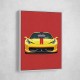 Ferrari 458 Yellow on Red Poster