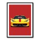 Ferrari 458 Yellow on Red Poster