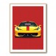 Ferrari 458 Yellow on Red Poster