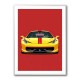 Ferrari 458 Yellow on Red Poster