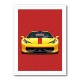 Ferrari 458 Yellow on Red Poster