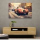 Vintage Le Mans Red Racing Car Wall Art