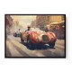 Vintage Le Mans Red Racing Car Wall Art