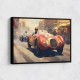 Vintage Le Mans Red Racing Car Wall Art