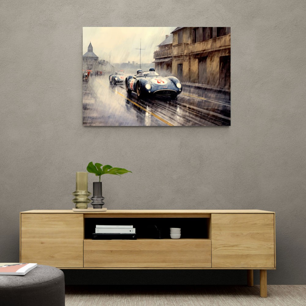 Vintage Le Mans Water Colour Wall Art