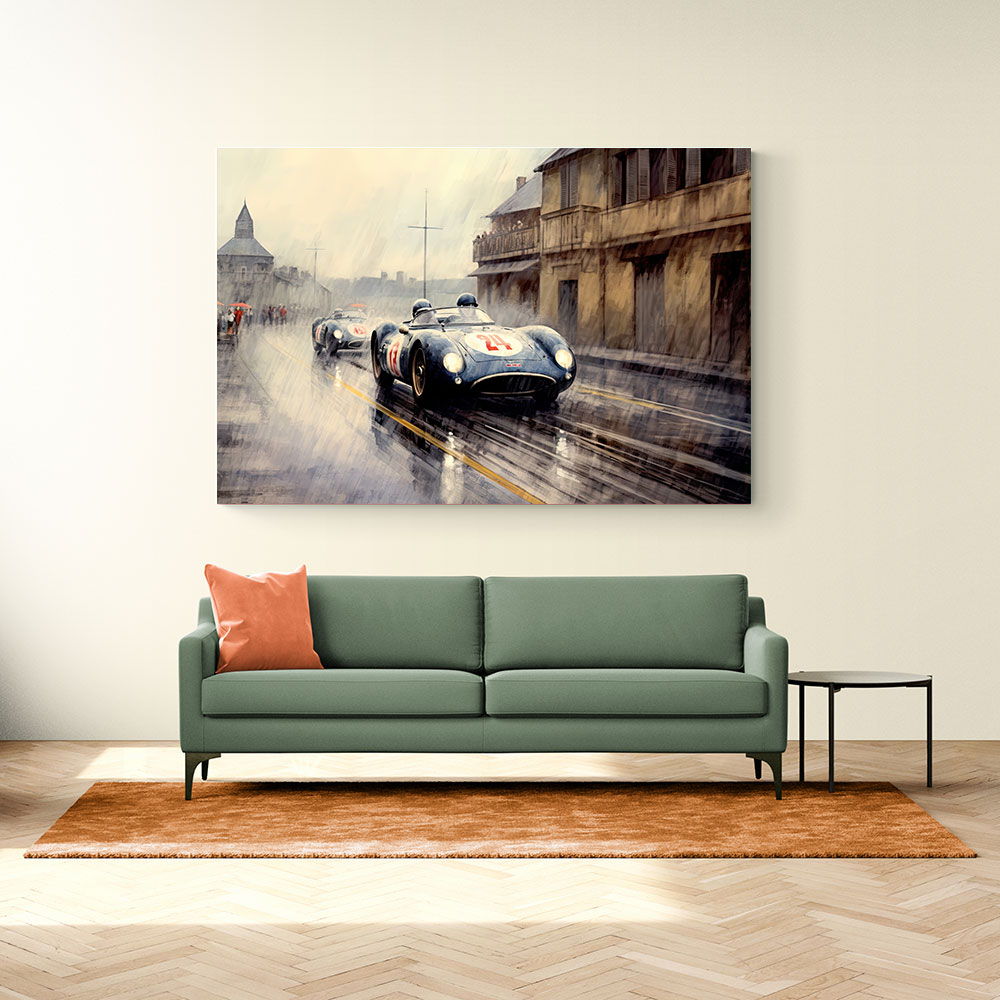 Vintage Le Mans Water Colour Wall Art