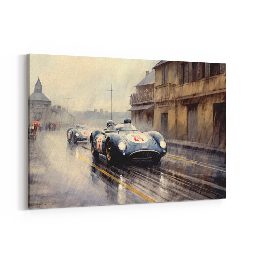 Vintage Le Mans Water Colour Wall Art