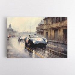 Vintage Le Mans Water Colour Wall Art