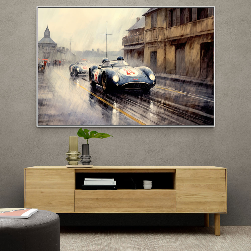 Vintage Le Mans Water Colour Wall Art