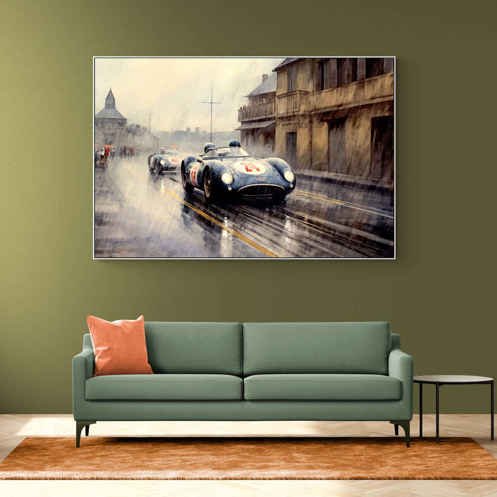 Vintage Le Mans Water Colour Wall Art