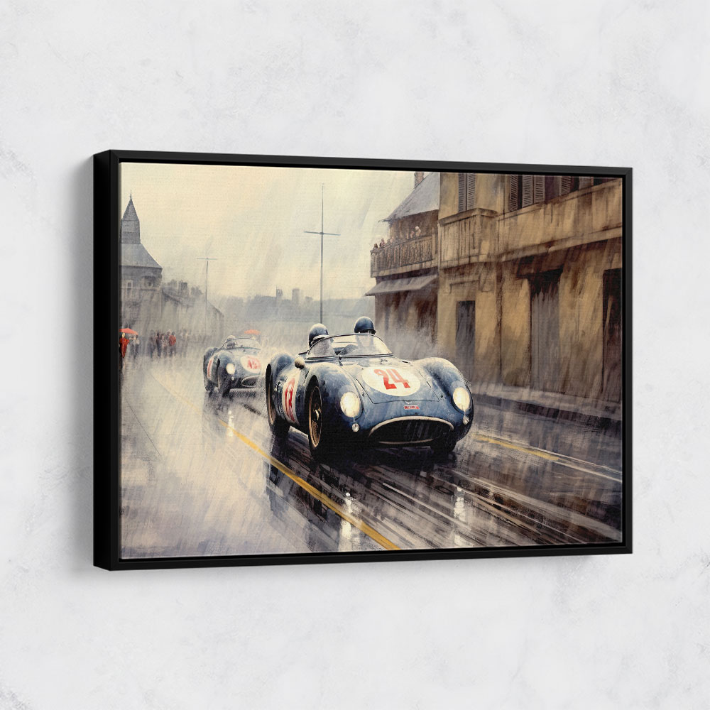 Vintage Le Mans Water Colour Wall Art