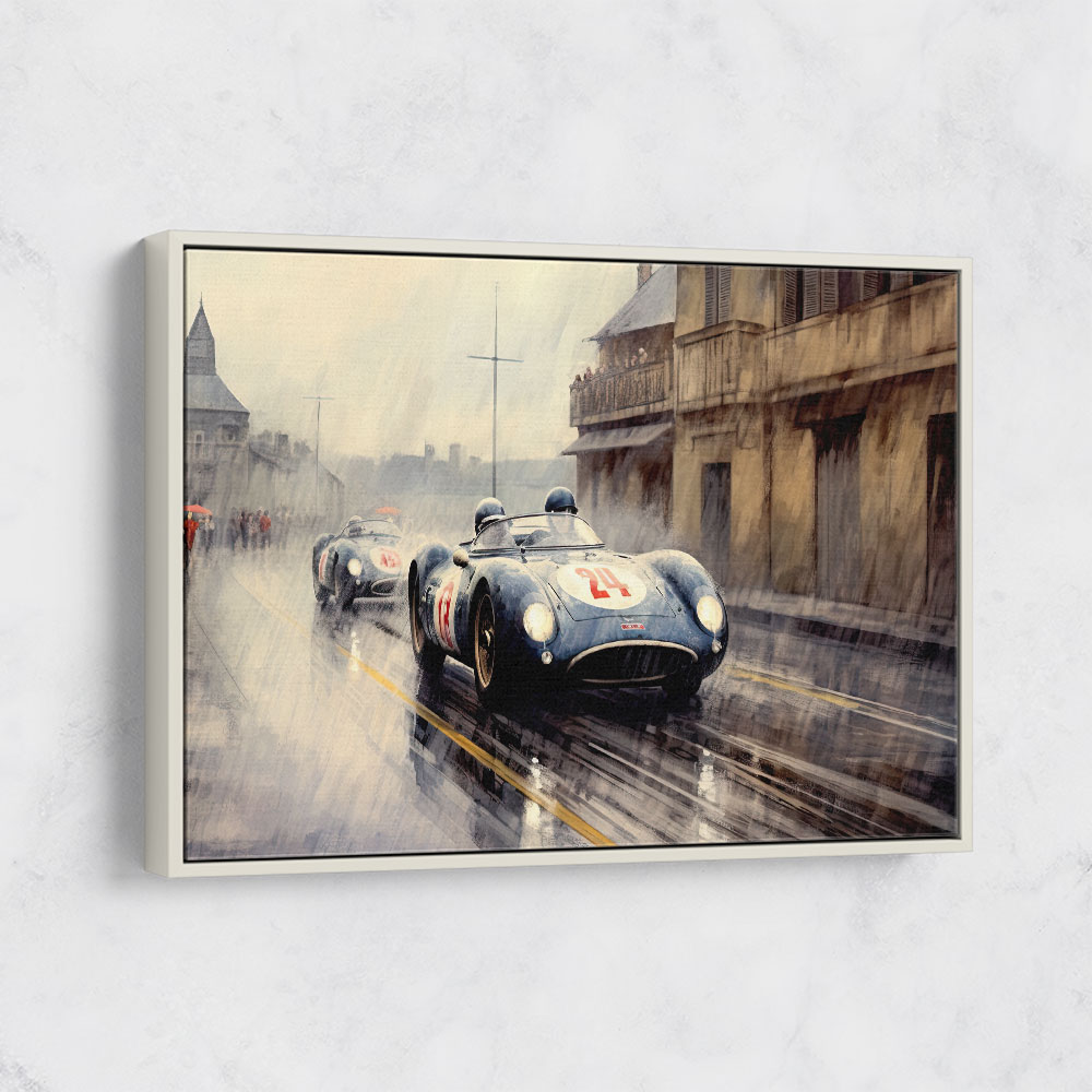 Vintage Le Mans Water Colour Wall Art