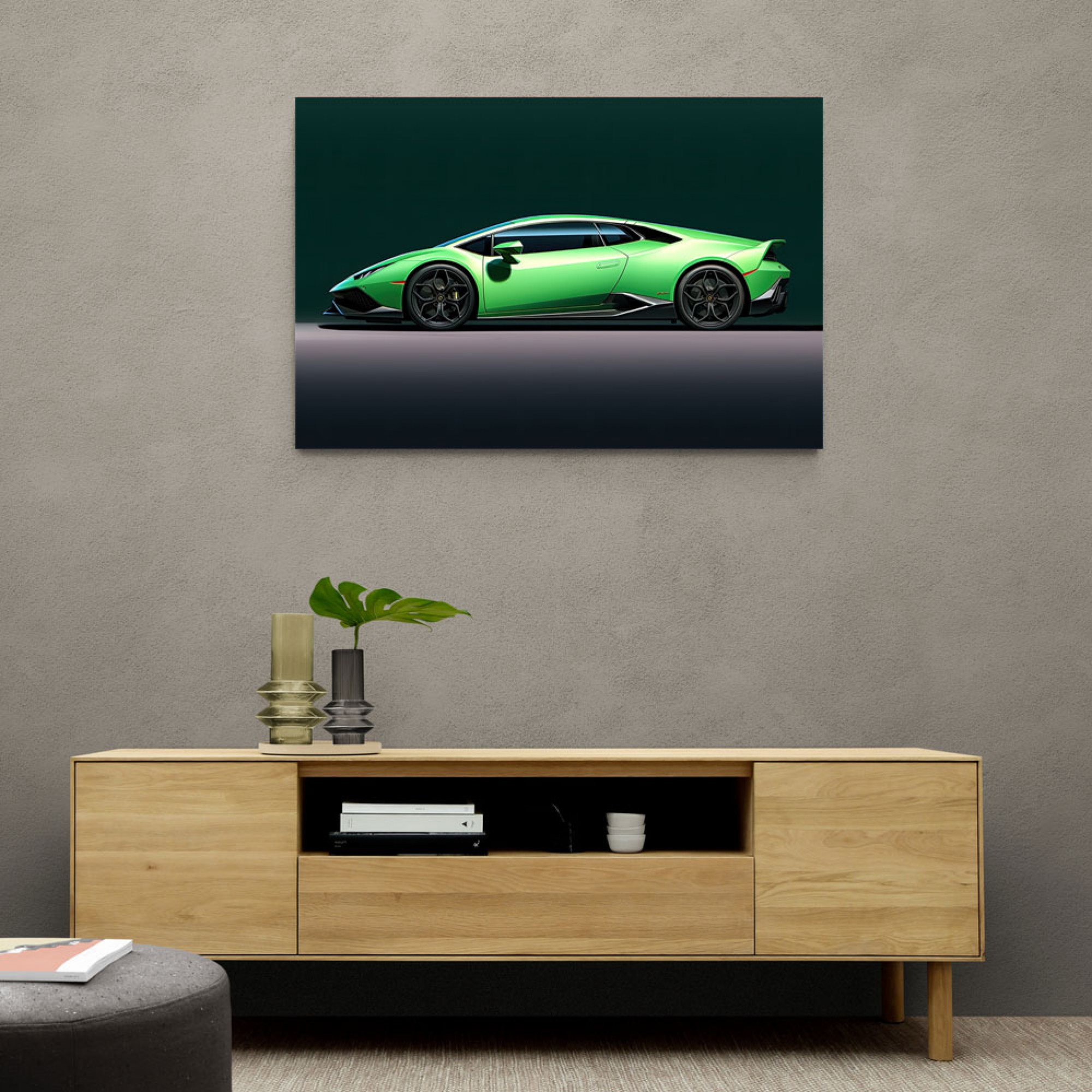 Lamborghini Huracan Green Wall Art