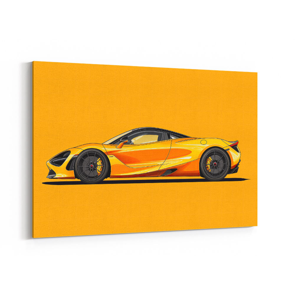 McLaren 720s Yellow Illustration