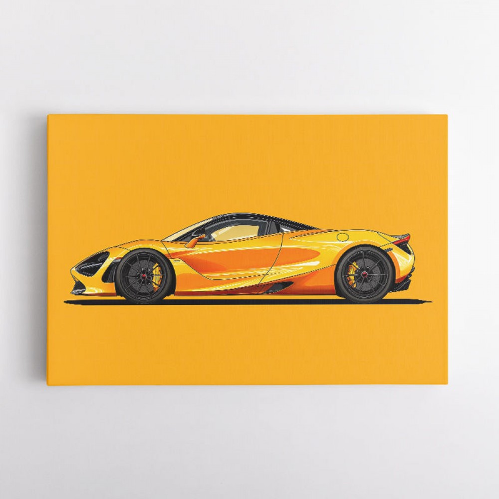 McLaren 720s Yellow Illustration