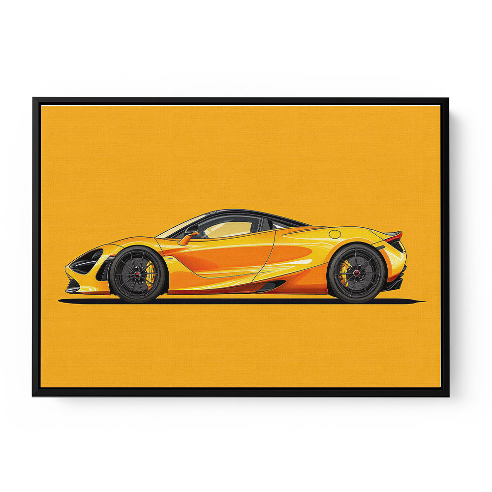 McLaren 720s Yellow Illustration