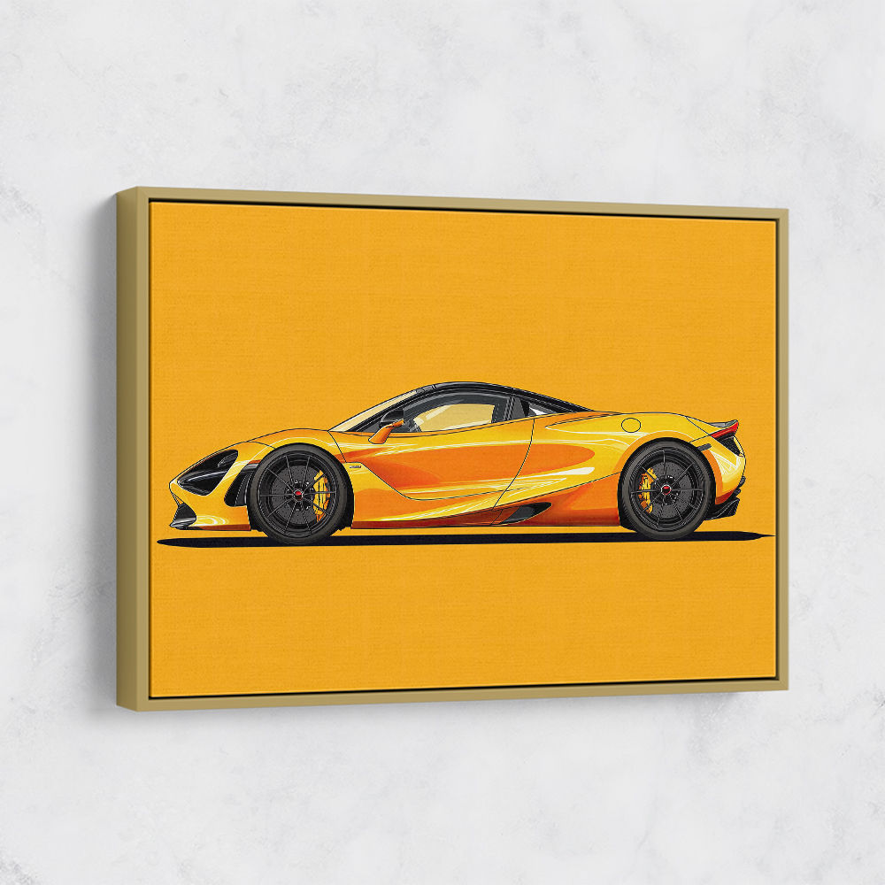 McLaren 720s Yellow Illustration