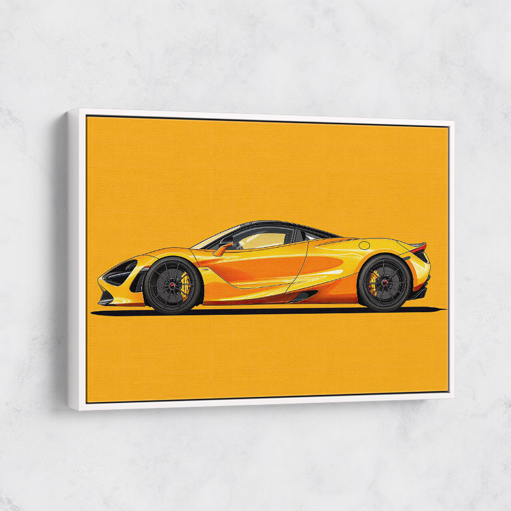 McLaren 720s Yellow Illustration