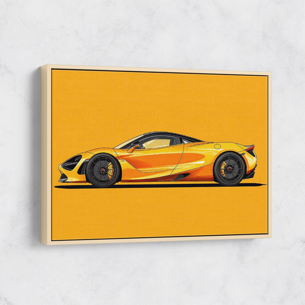 McLaren 720s Yellow Illustration