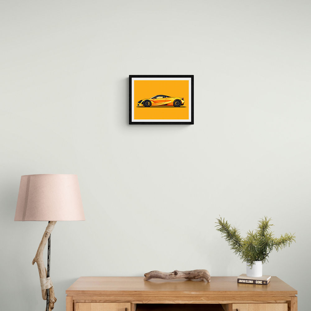 McLaren 720s Yellow Illustration