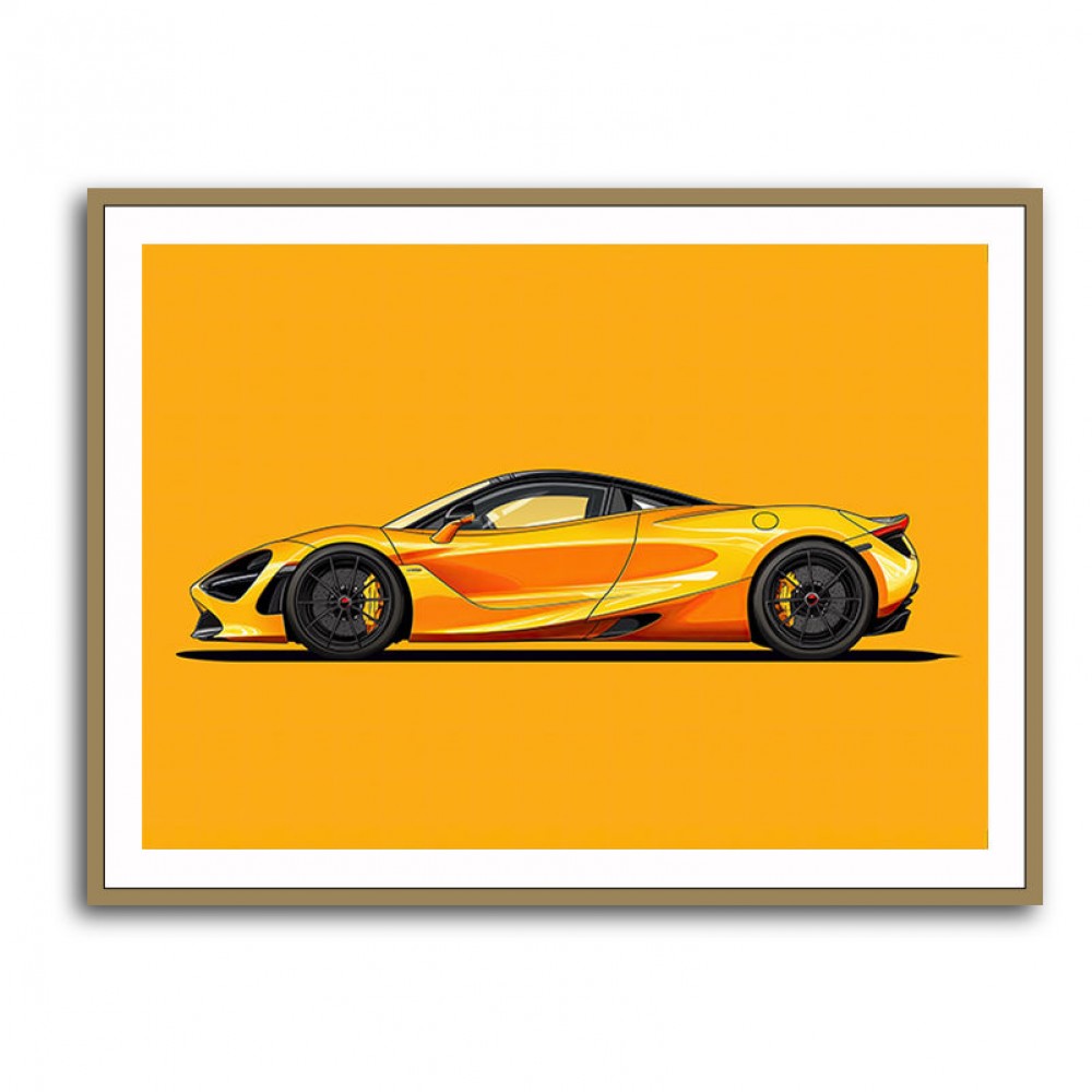 McLaren 720s Yellow Illustration