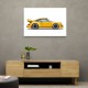 Porsche 911 Yellow Illustration