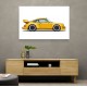 Porsche 911 Yellow Illustration